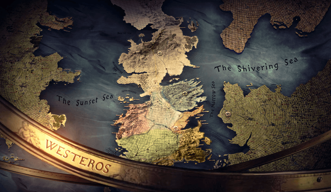 Map of "Game of Thrones"(Source: Art of the Title)