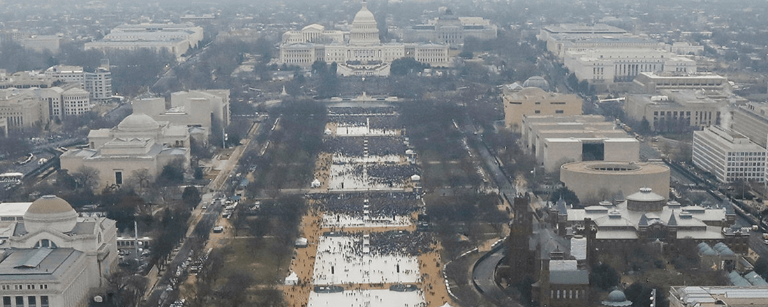 Donald Trump's Inauguration Crowd (Source: BBC)