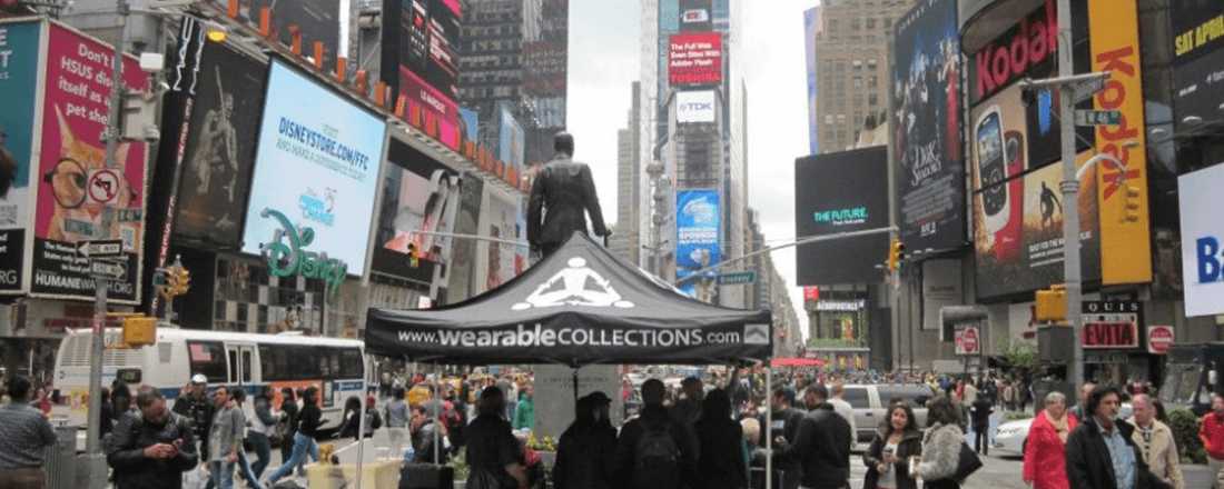 BGA's Times Square collection booth (Source: Broadway Green Alliance)