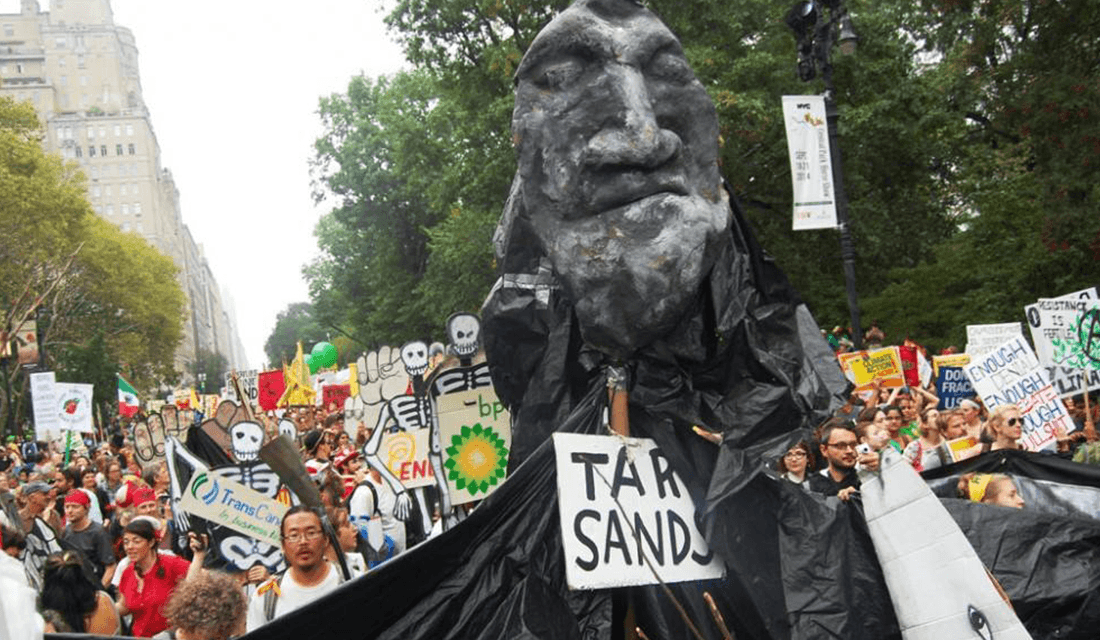 People's Climate March protest in NYC (Source: Bread and Puppet Theater/Facebook)