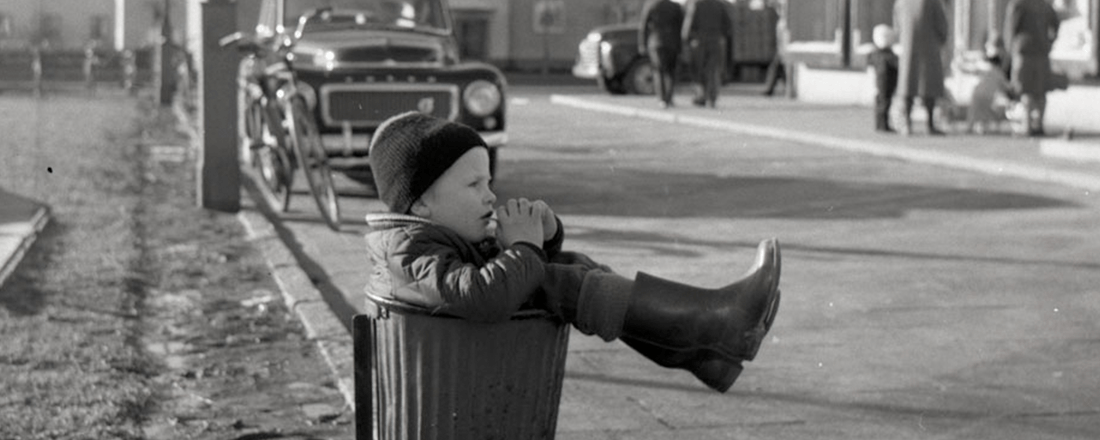 Kid in Trash Can (Source: Stockholm Transport Museum/Flickr)