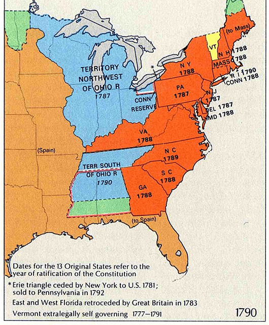 13 Colonies Map (Source: National Atlas of the United States/Wikimedia Commons)