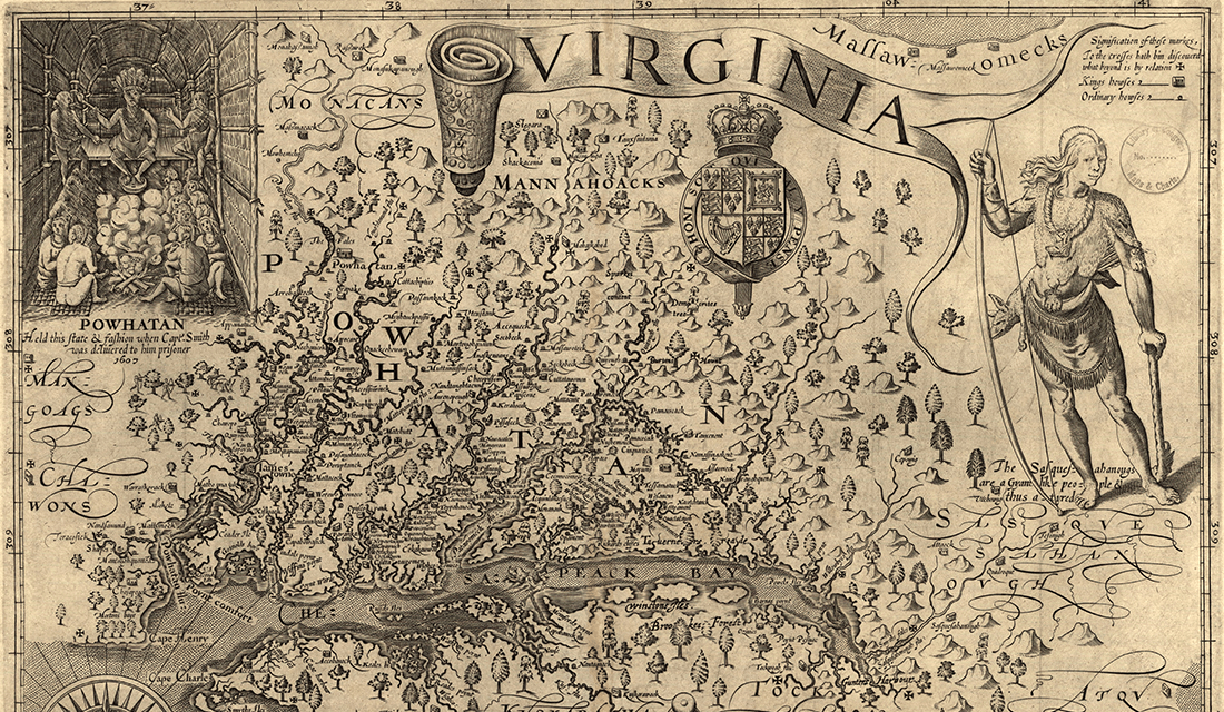 1606 Map of Virginia (Source: Library of Congress/Wikimedia Commons)