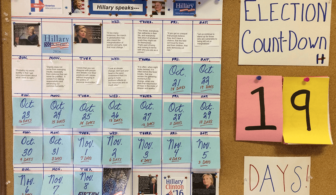 Election Countdown (Source: Jennifer Friedmann)