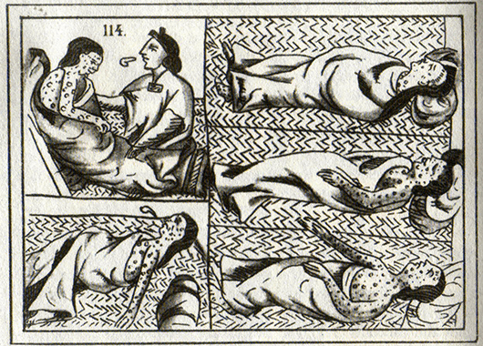 16th-century Aztec drawings of victims of smallpox (Source: Wikipedia)