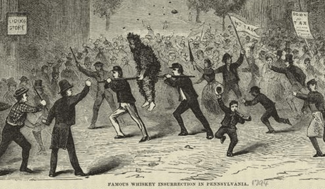 1880 illustration depicting the Whiskey Rebellion (Source: New York Public Library/Wikimedia Commons)