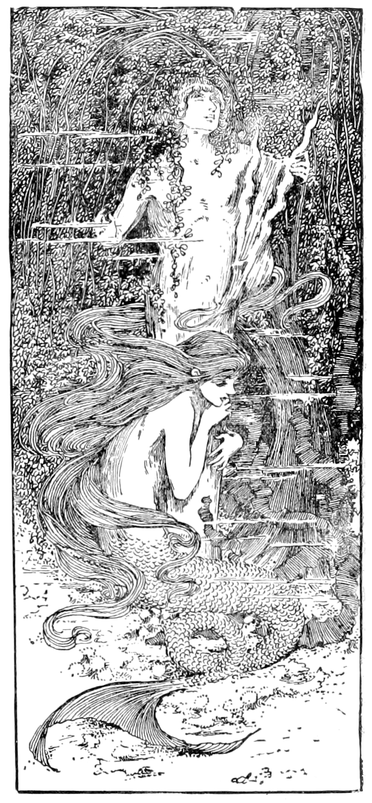 The Little Mermaid illustration from "The fairy tales of Hans Christian Andersen" (Source: Wikimedia Commons)