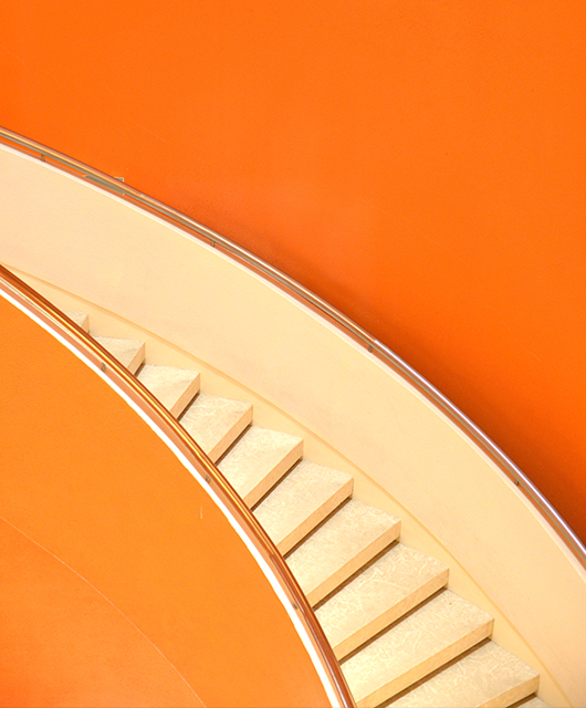 Orange Stairs Wall