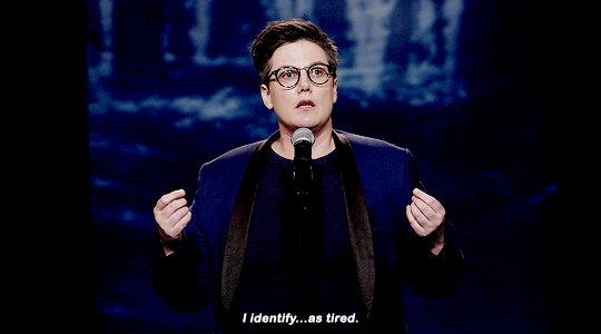 Hannah Gadsby in "Nanette" (Source: Movies & Chill/Tumblr)