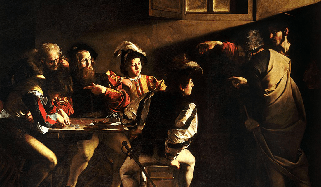 "The Calling of St. Matthew" by Caravaggio (Source: Wikipedia)